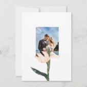 Modren blush pink floral Circle RSVP Cards Kaart (Achterkant)