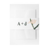 Modren blush pink floral uitnodigingen wikkel (Voorkant Voorbeeld)