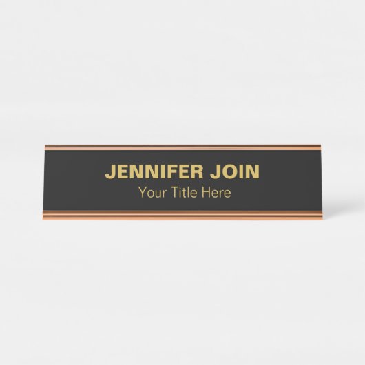 Modren Golden blush Bureau Naambordje (Voorkant)