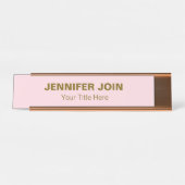 Modren Golden blush Desk Name Bord Bureau Naambordje (Voorkant)