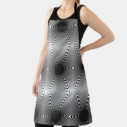 MODREN ROOS ZWART All-Over Print Schort, groot Schort (Insitu)