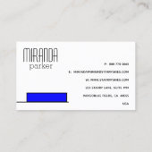 Modrian Modern Primary Colors Visitekaartje (Achterkant)