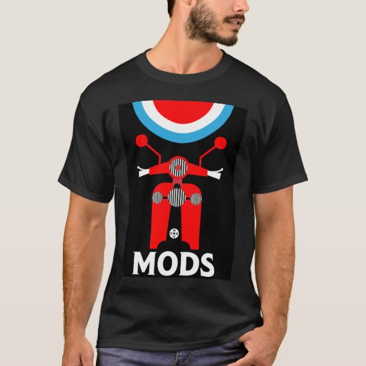 Mods - Mods en Rockers - British Music T-Shir T-shirt (Voorkant)