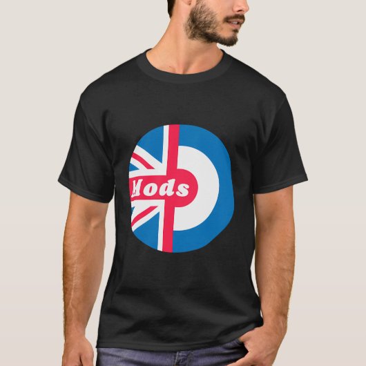 Mods Target Union Jack Roundel Britse vlag T-shirt (Voorkant)