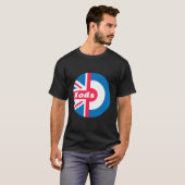 Mods Target Union Jack Roundel Britse vlag T-shirt (Voorkant volledig)