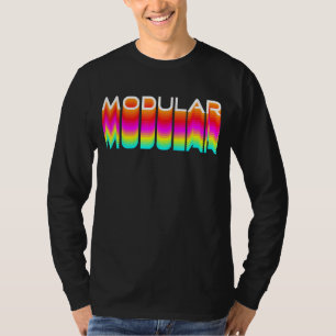 Modulair 80s Retro Analoge Synthwave Modular Synth T-shirt