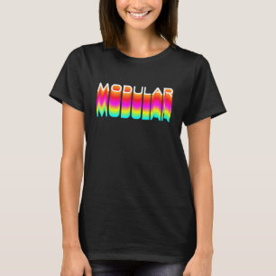 Modulair 80s Retro Analoge Synthwave Modular Synth T-shirt