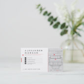 Modulair Rastersysteem Architect Visitekaart Visitekaartje (Staand voorkant)