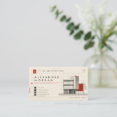 Modulair Rastersysteem Architect Visitekaartje (Staand voorkant)