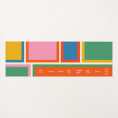 Modulair Retro Modern Geometrisch Gepersonaliseerd Yogamat (Voorkant (horizontaal))