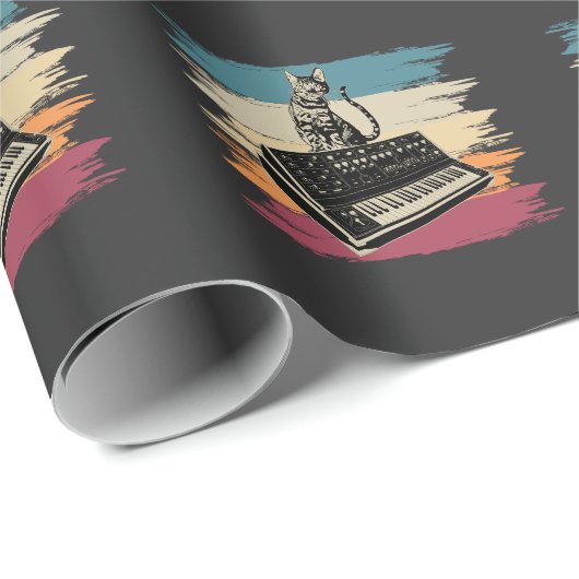 Modulair synthesizer Electronic Music Analog Cat Cadeaupapier (Rol Hoek)