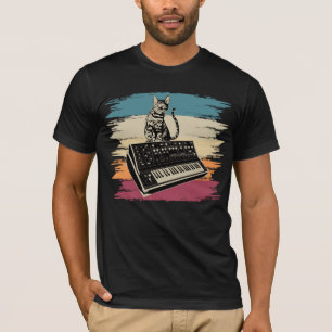 Modulair synthesizer Electronic Music Analog Cat T-shirt