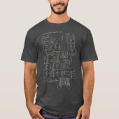 Modulair Synthesizer Electronic Musician T-shirt (Voorkant)