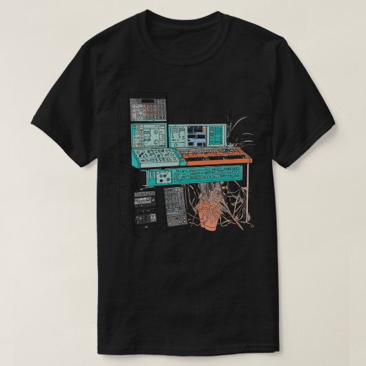 Modulair Synthesizer Fan Design T-shirt (Design voorkant)