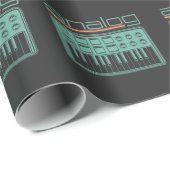 Modulair synthesizer-zuur-analoog syndroom cadeaupapier (Rol Hoek)