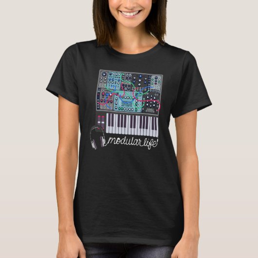 Modulaire kaart voor elektronische muziekinstrumen t-shirt (Voorkant)