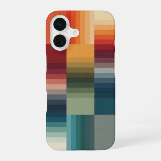 Modulaire Retro Lay-out iPhone 16 Hoesje (Achterkant)