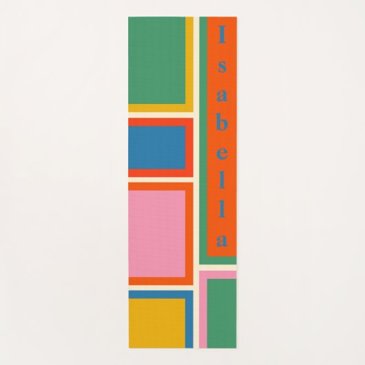 Modulaire retro Moderne geometrische gepersonalise Yogamat (Voorkant)