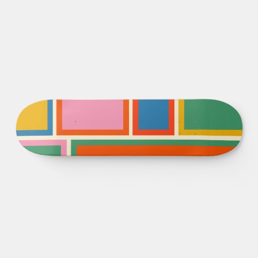 Modulaire retromoderne kleurrijke geometrische Abs Persoonlijk Skateboard (Horizontaal)