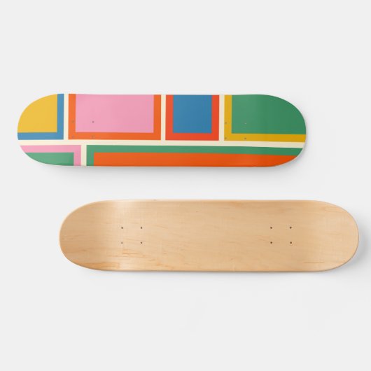 Modulaire retromoderne kleurrijke geometrische Abs Persoonlijk Skateboard (Horizontaal)