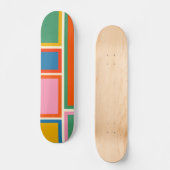 Modulaire retromoderne kleurrijke geometrische Abs Persoonlijk Skateboard (Voorkant)