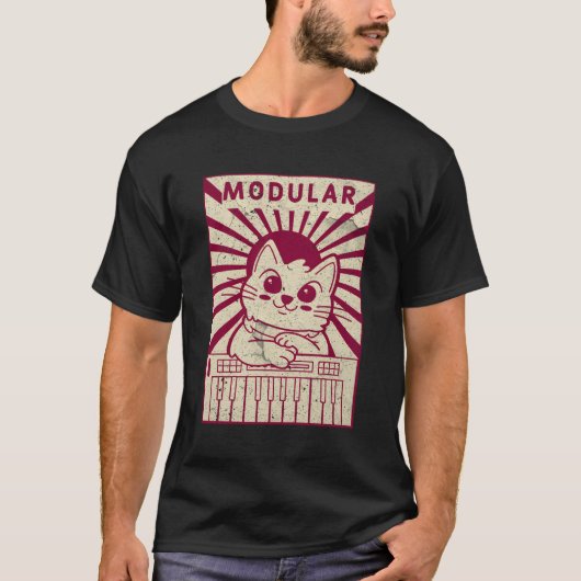 modulaire synthesizer Japan CAT analoge synth T-shirt (Voorkant)