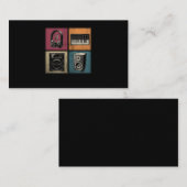 Modulaire Synthesizer Keyboard Headphones DJ Produ Visitekaartje (Voorkant / Achterkant)