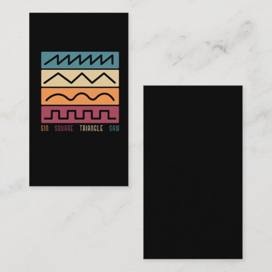 Modulaire synthesizer Synth  analoge golfvorm Visitekaartje (Voorkant / Achterkant)