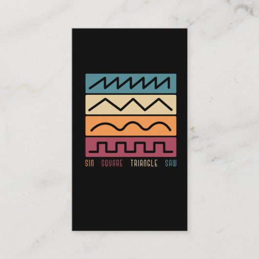 Modulaire synthesizer Synth  analoge golfvorm Visitekaartje (Voorkant)