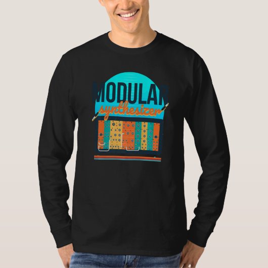 Modulaire Synthesizer Synthwave 80s Synthesiz T-shirt (Voorkant)