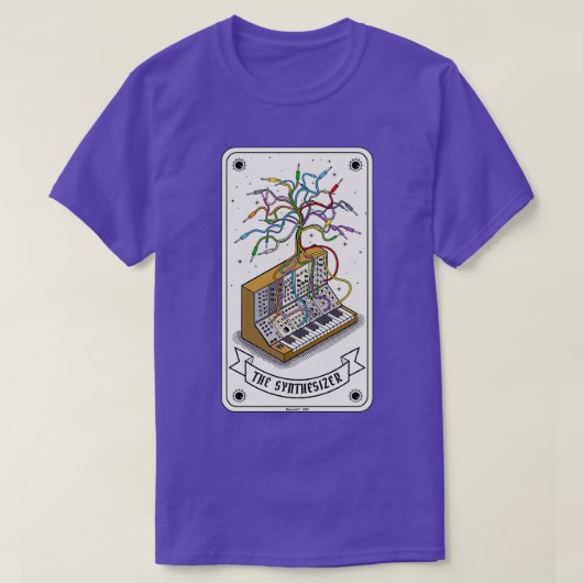 Modulaire synthesizer Tarot Kaart 1 T-shirt (Design voorkant)