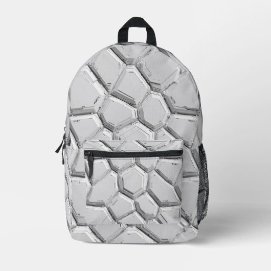 Modular Armor White Backpack Bedrukte Rugzak (Voorkant)