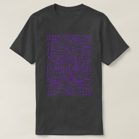 Modular synthesizer eurorack synth  (3) t-shirt (Design voorkant)
