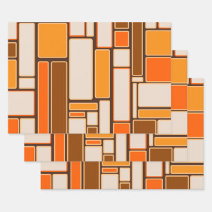 Modulus Retro Geometrische Mid Century Moderne jar Inpakpapier Vel