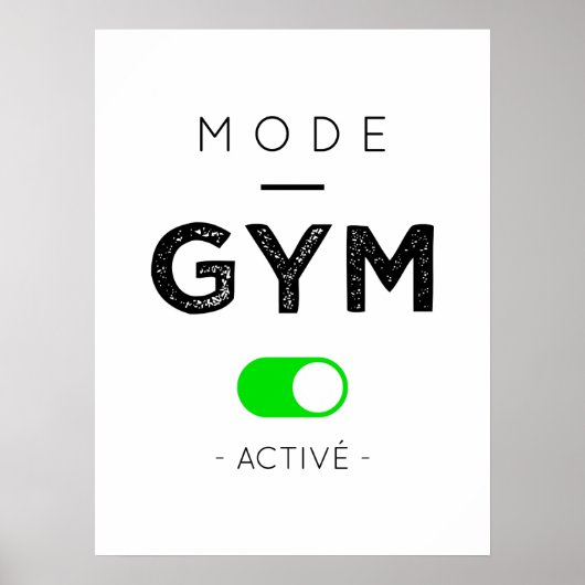Modus actief gym poster (Voorkant)