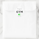 Modus actief gym ronde sticker (Tas)