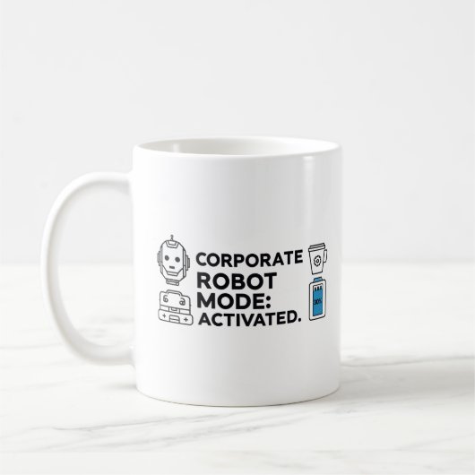 Modus Bedrijfsrobot – Grappige kantoerbeker Koffiemok (Links)