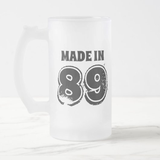 Modus Birthday Beer Mok Made in 89 Moderne Typogra (Links)