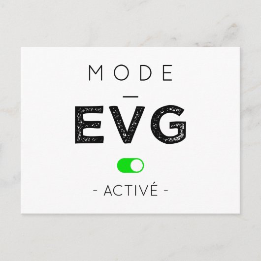 Modus EVG-activering Briefkaart (Voorkant)