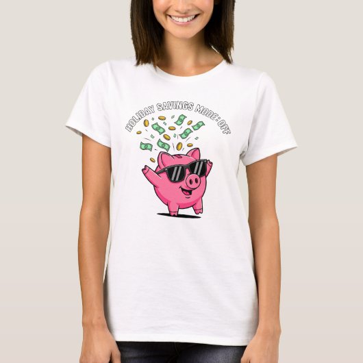 Modus Korting Vakantie: UIT – Grappig Kerst Varken T-shirt (Voorkant)