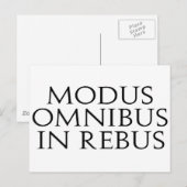 Modus omnibus in Rebus Briefkaart (Voorkant / Achterkant)