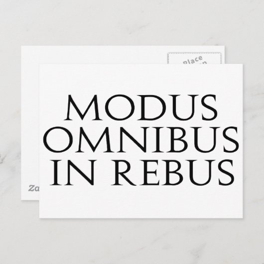 Modus omnibus in Rebus Briefkaart (Voorkant / Achterkant)