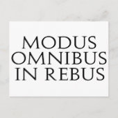 Modus omnibus in Rebus Briefkaart (Voorkant)
