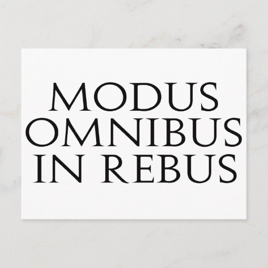 Modus omnibus in Rebus Briefkaart (Voorkant)