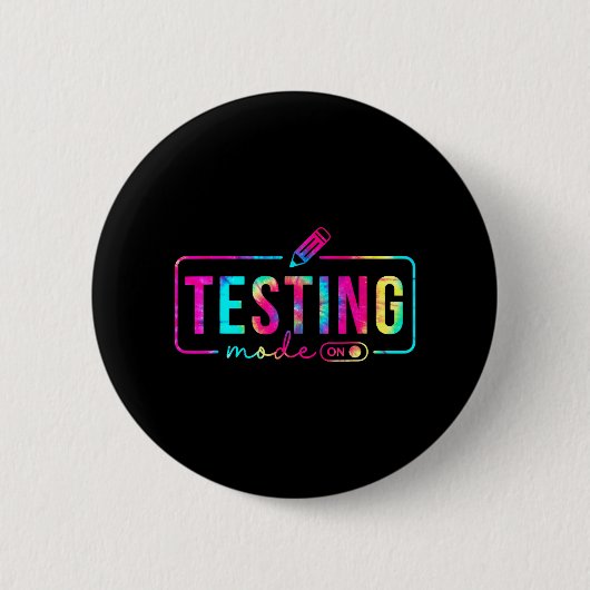 modus op de laatste dag van de schooltestdag leraa ronde button 5,7 cm (Voorkant)