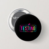 modus op de laatste dag van de schooltestdag leraa ronde button 5,7 cm (Voorkant /achterkant)