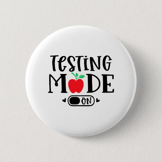 modus op de laatste dag van de schooltestdag leraa ronde button 5,7 cm (Voorkant)
