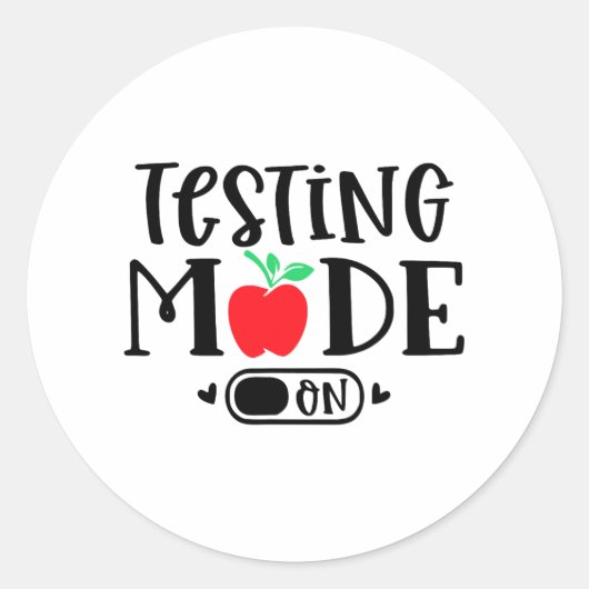 modus op de laatste dag van de schooltestdag leraa ronde sticker (Voorkant)