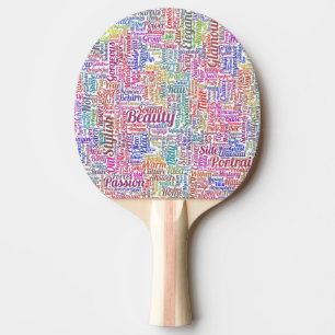 Modus Patroon Tekst Wolk Woorden Tafeltennisbatje