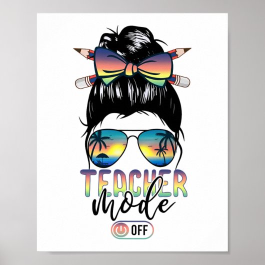 Modus Uit Shirt Einde Van Het Jaar Hallo Zomer Poster (Voorkant)
